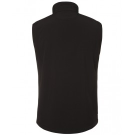 Mens Layer Softshell Vest (Black) with white logo